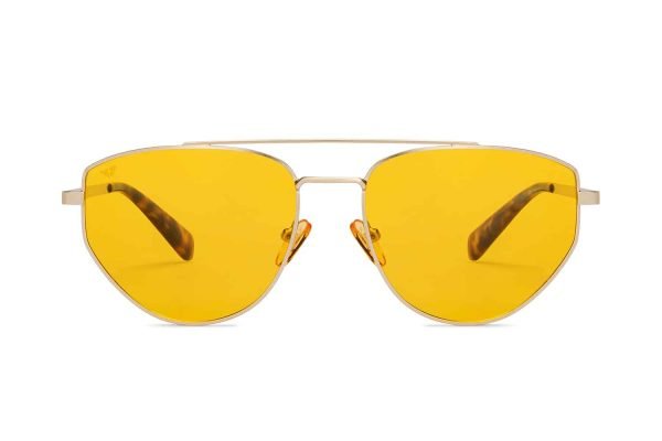 Gold Full Rim Aviator Sunglasses