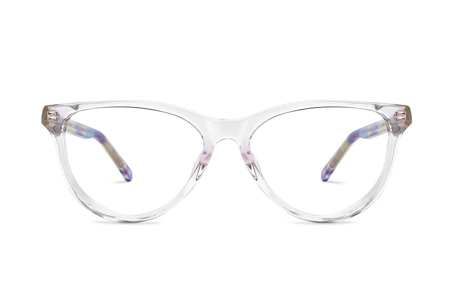 Purple Transparent Full Rim Cat Eye Eyeglasses
