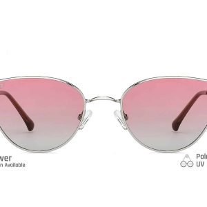 Silver Full Rim Cat Eye Sunglasses