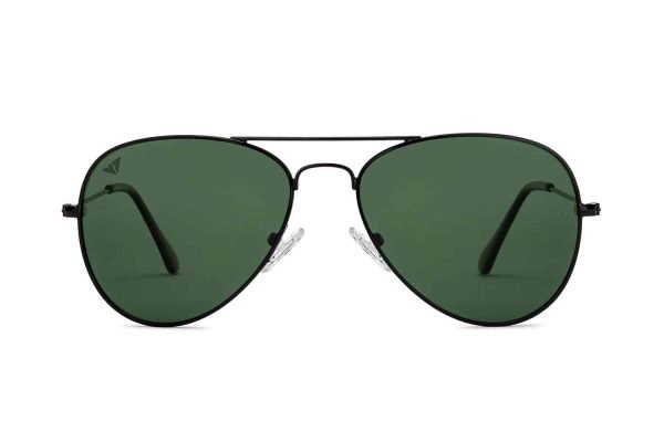 Black Full Rim Aviator Sunglasses