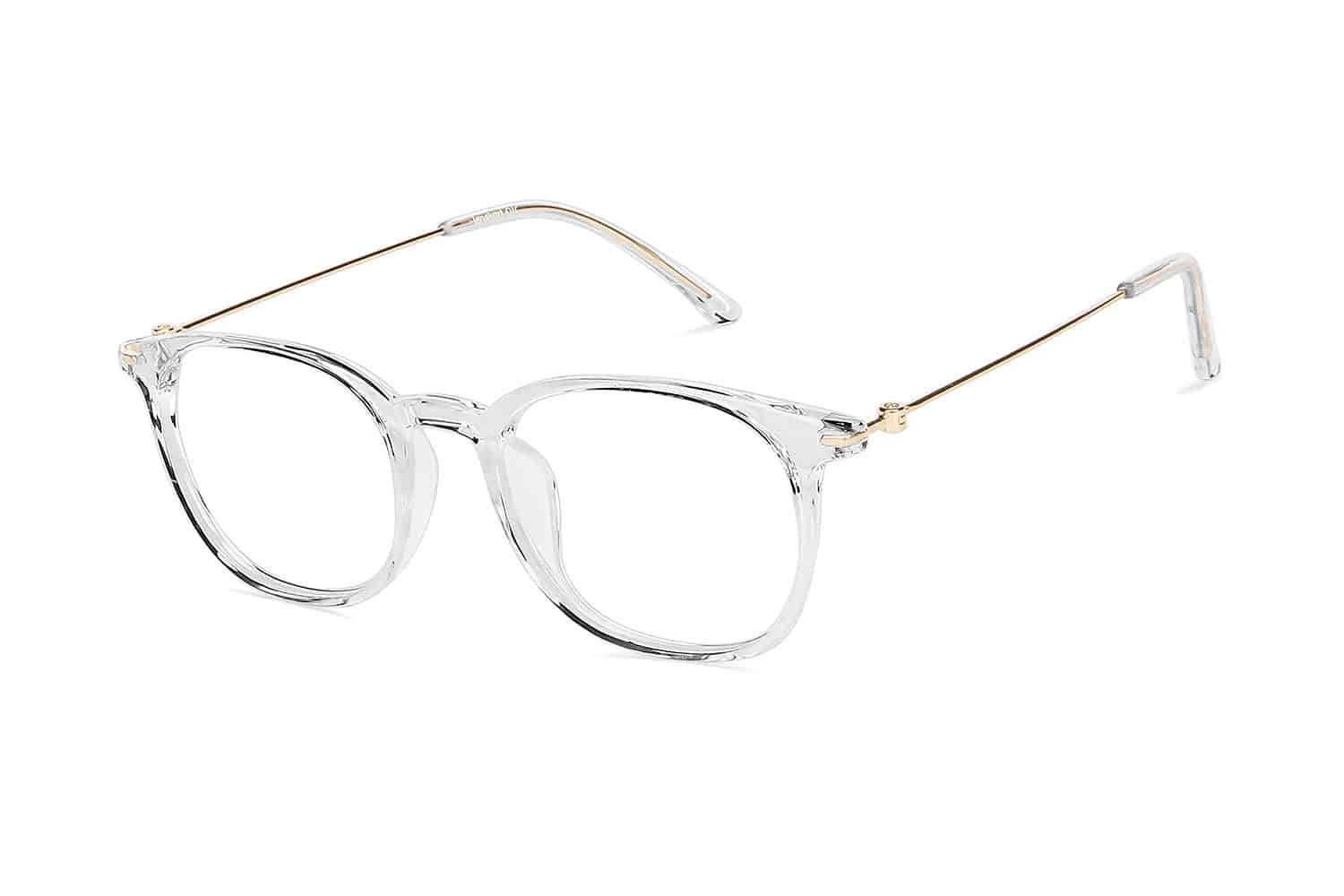 Transparent Full Rim Wayfarer Eyeglasses - Image 3