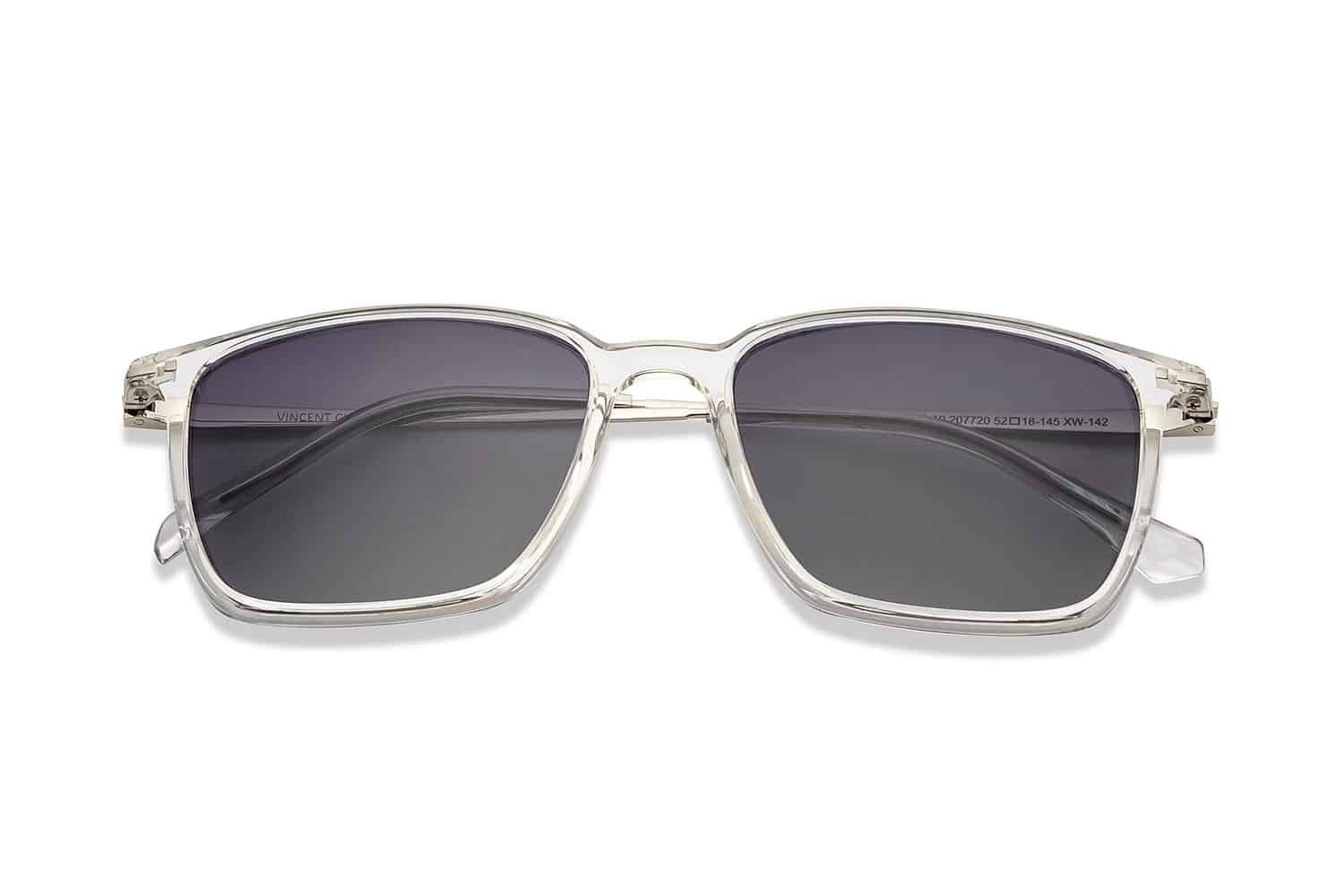 Transparent Full Rim Rectangle - Square Sunglasses - Image 3